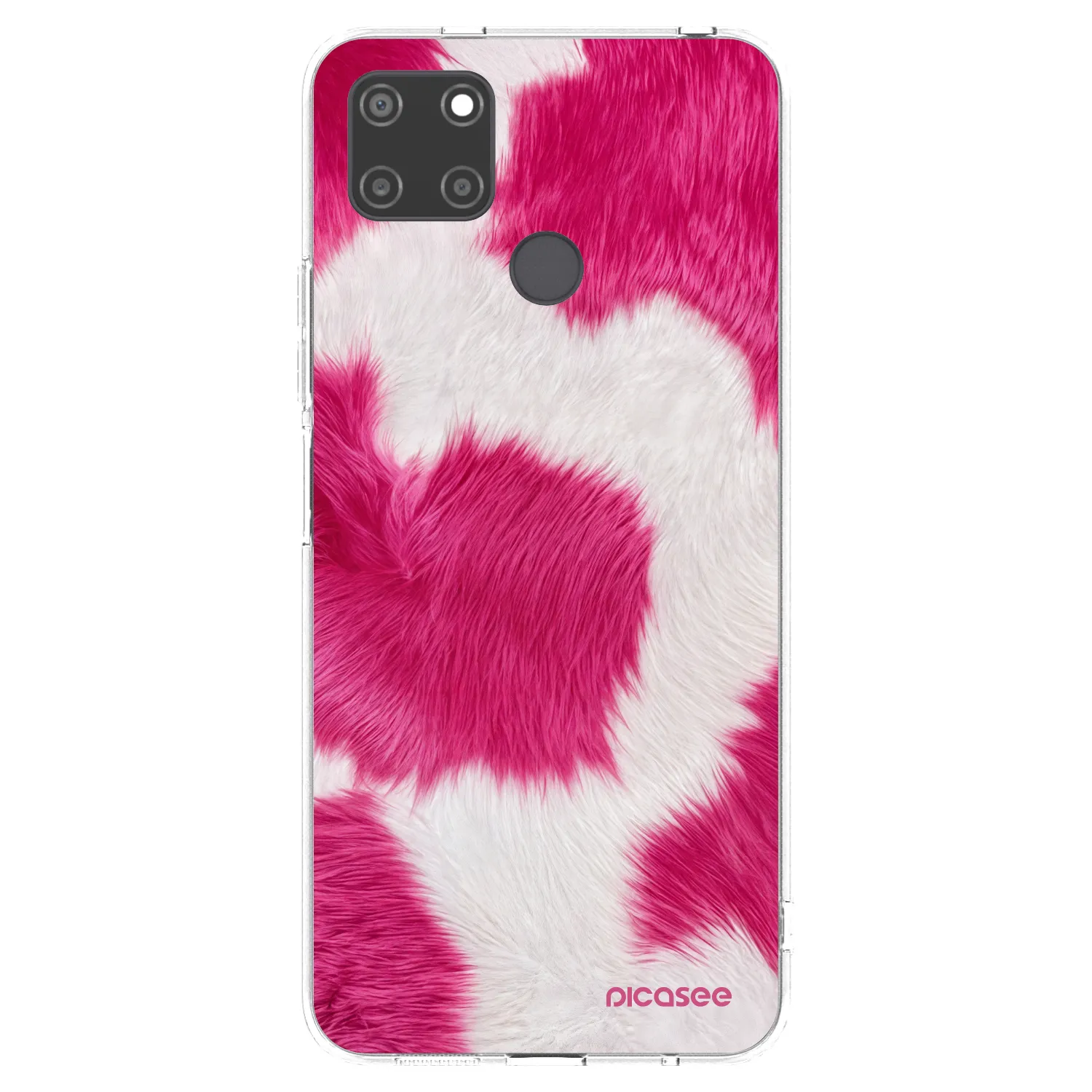 Picasee husă transparentă din silicon pentru Realme C21Y - Pink Moo