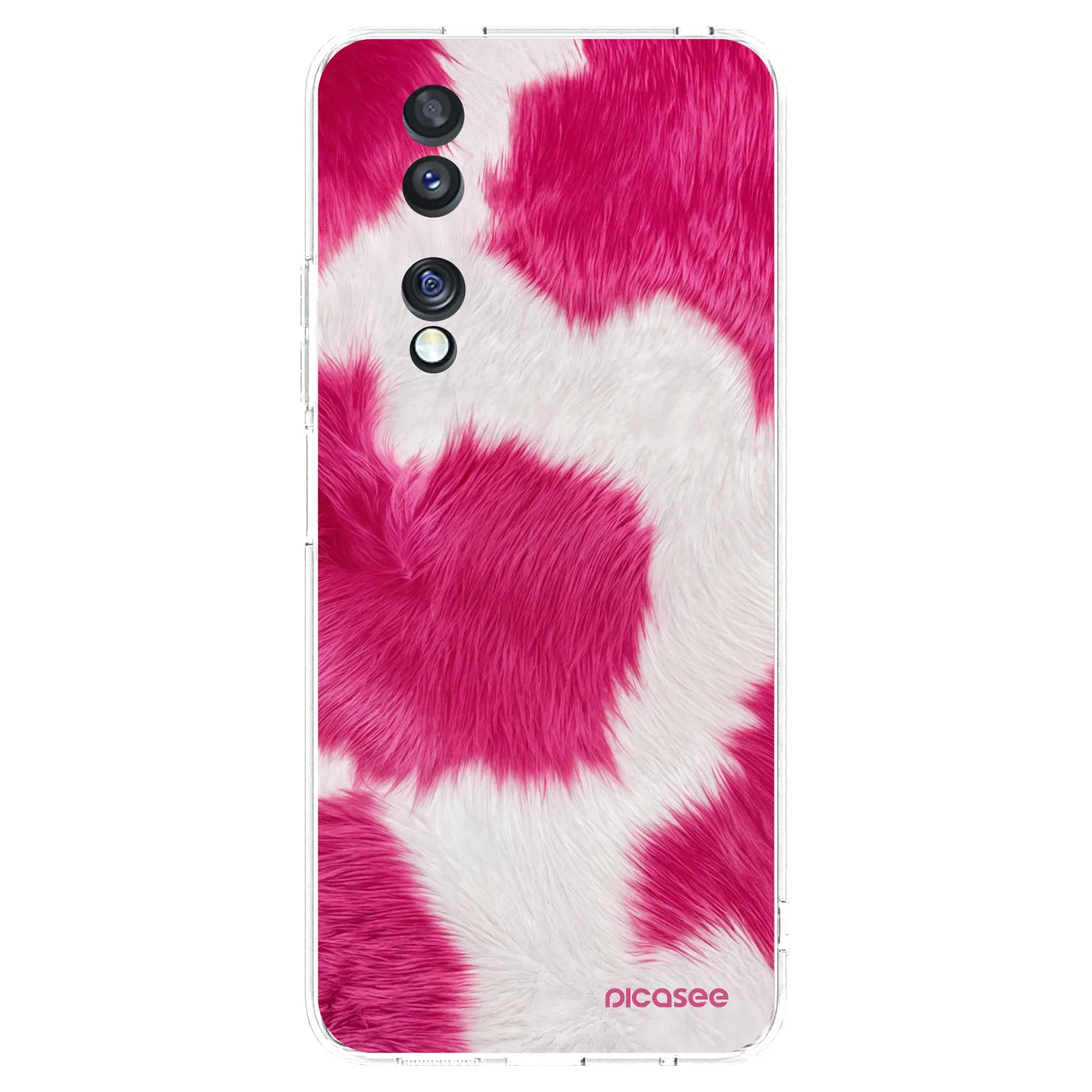 Picasee husă transparentă din silicon pentru Honor 70 - Pink Moo