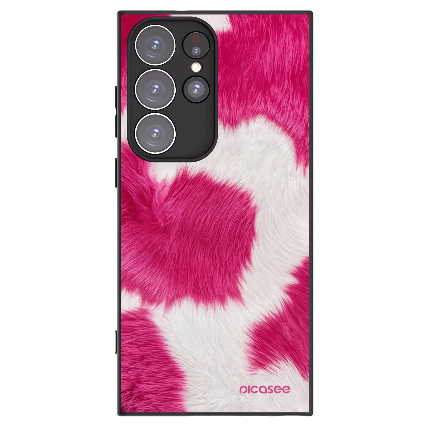 Picasee husă neagră din silicon pentru Samsung Galaxy S23 Ultra 5G - Pink Moo