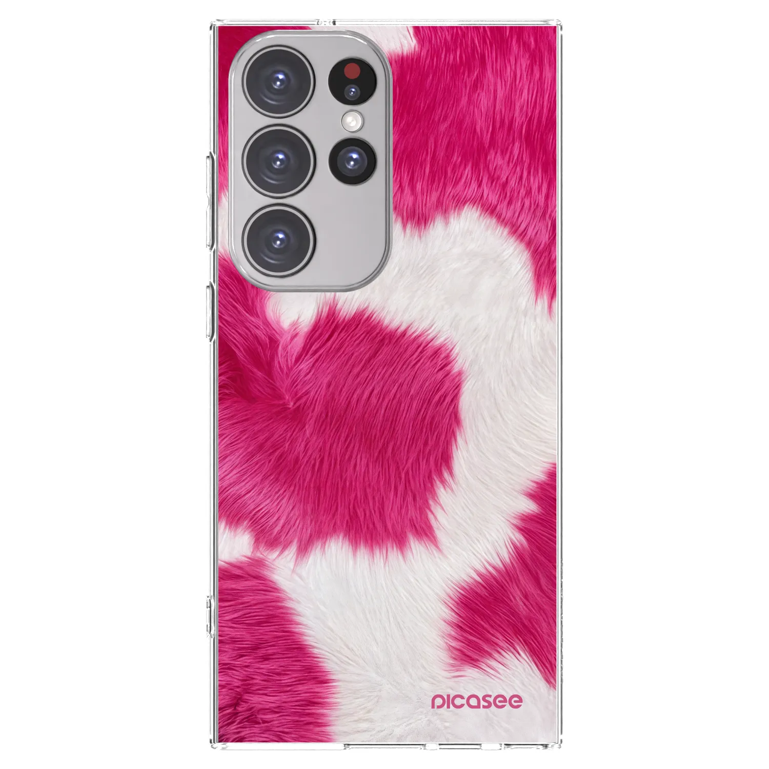 Picasee husă transparentă din silicon pentru Samsung Galaxy S23 Ultra 5G - Pink Moo