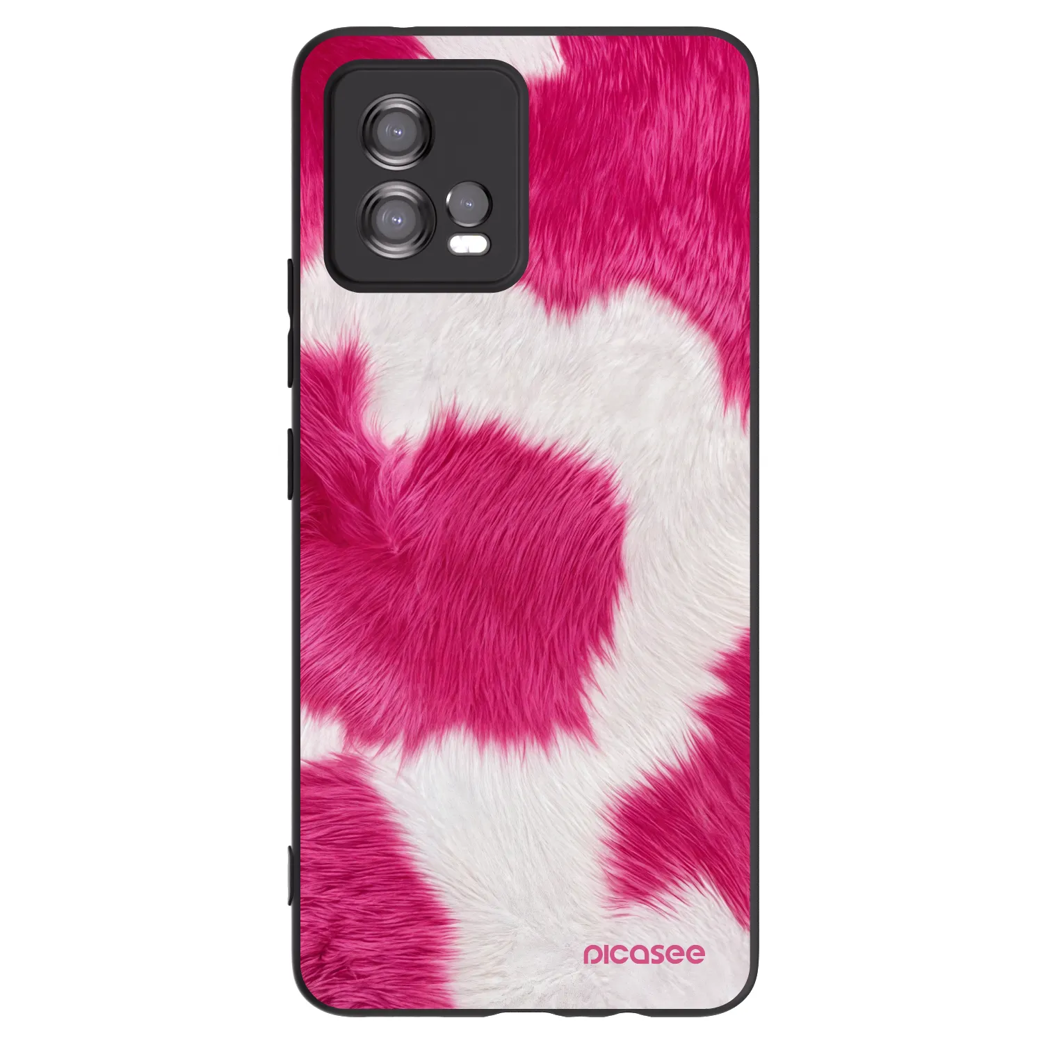 Picasee husă neagră din silicon pentru Motorola Moto G72 - Pink Moo