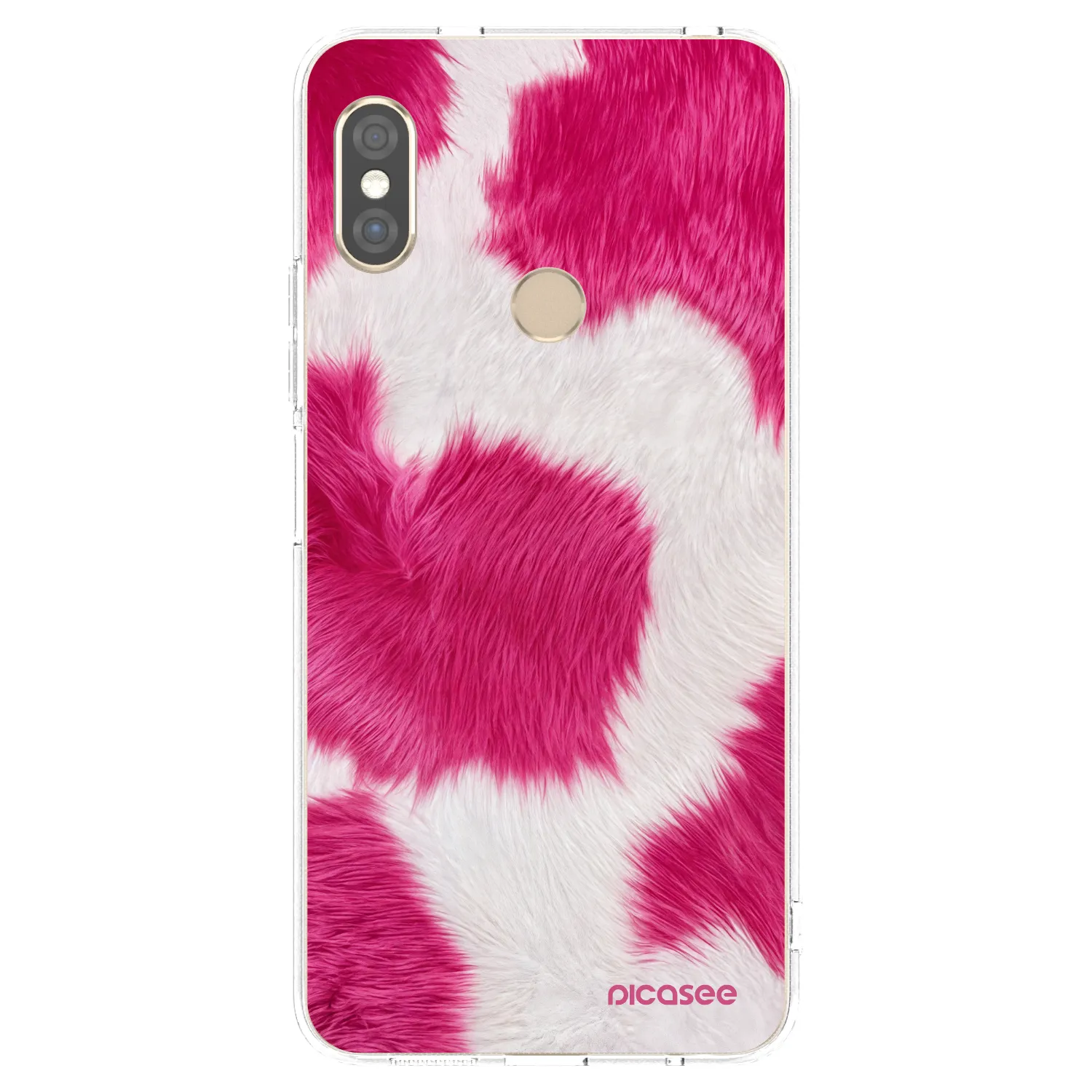 Picasee husă transparentă din silicon pentru Xiaomi Redmi Note 5 Global - Pink Moo