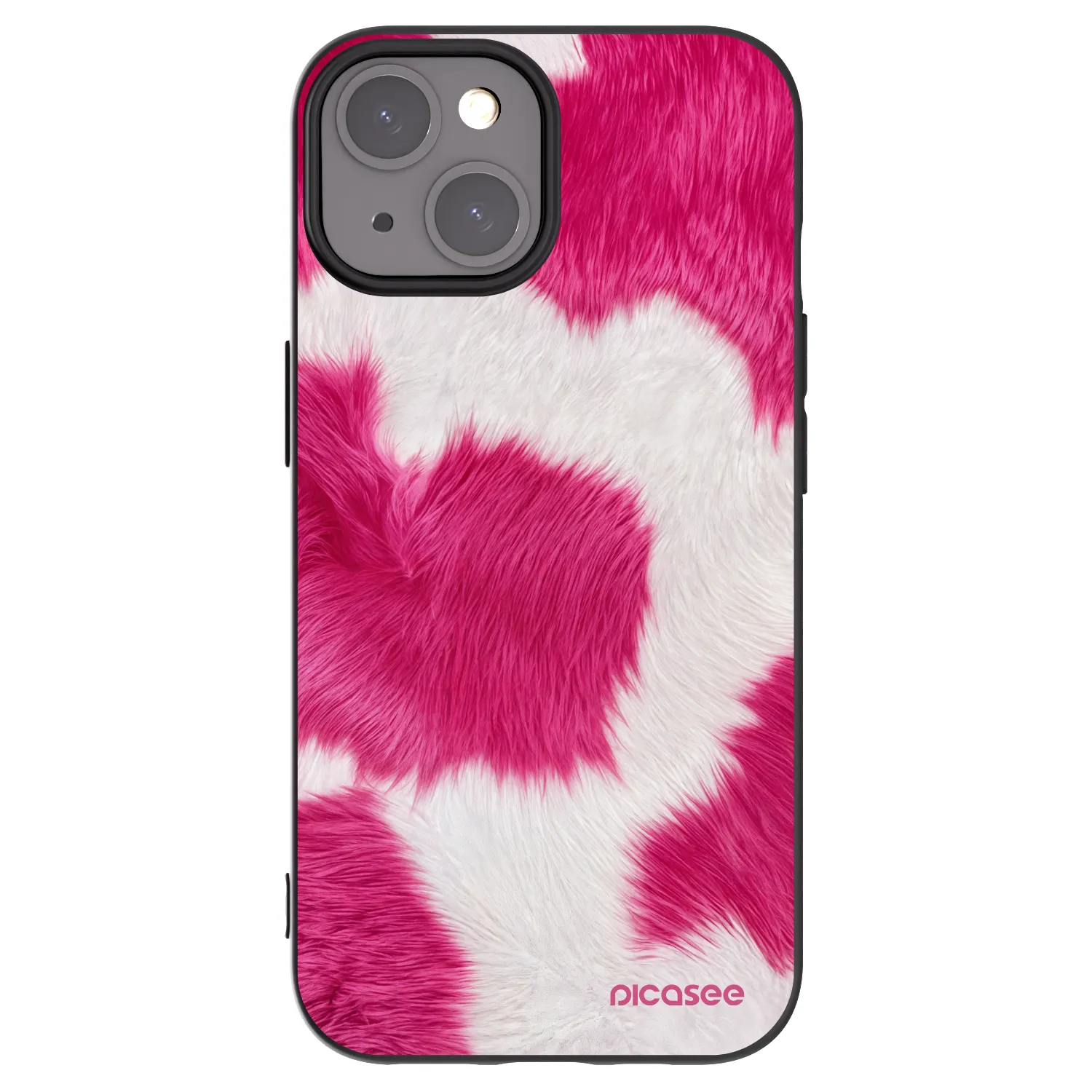 Picasee husă neagră din silicon pentru Apple iPhone 15 - Pink Moo
