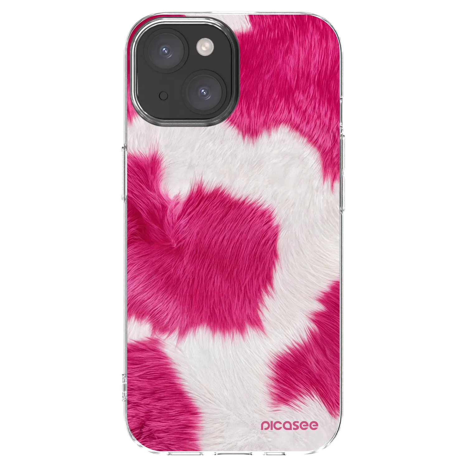 Picasee husă transparentă din silicon pentru Apple iPhone 15 - Pink Moo