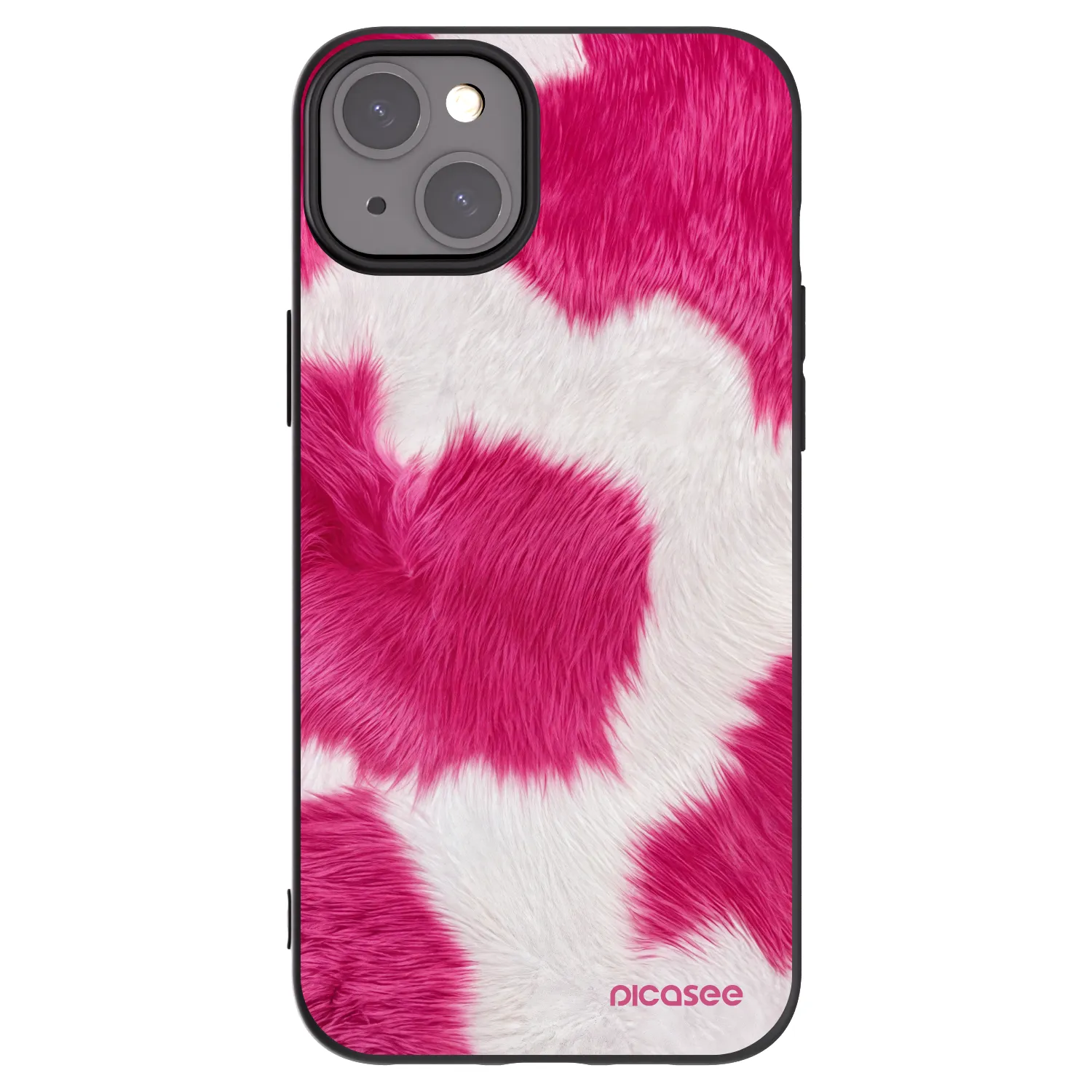 Picasee husă neagră din silicon pentru Apple iPhone 15 Plus - Pink Moo
