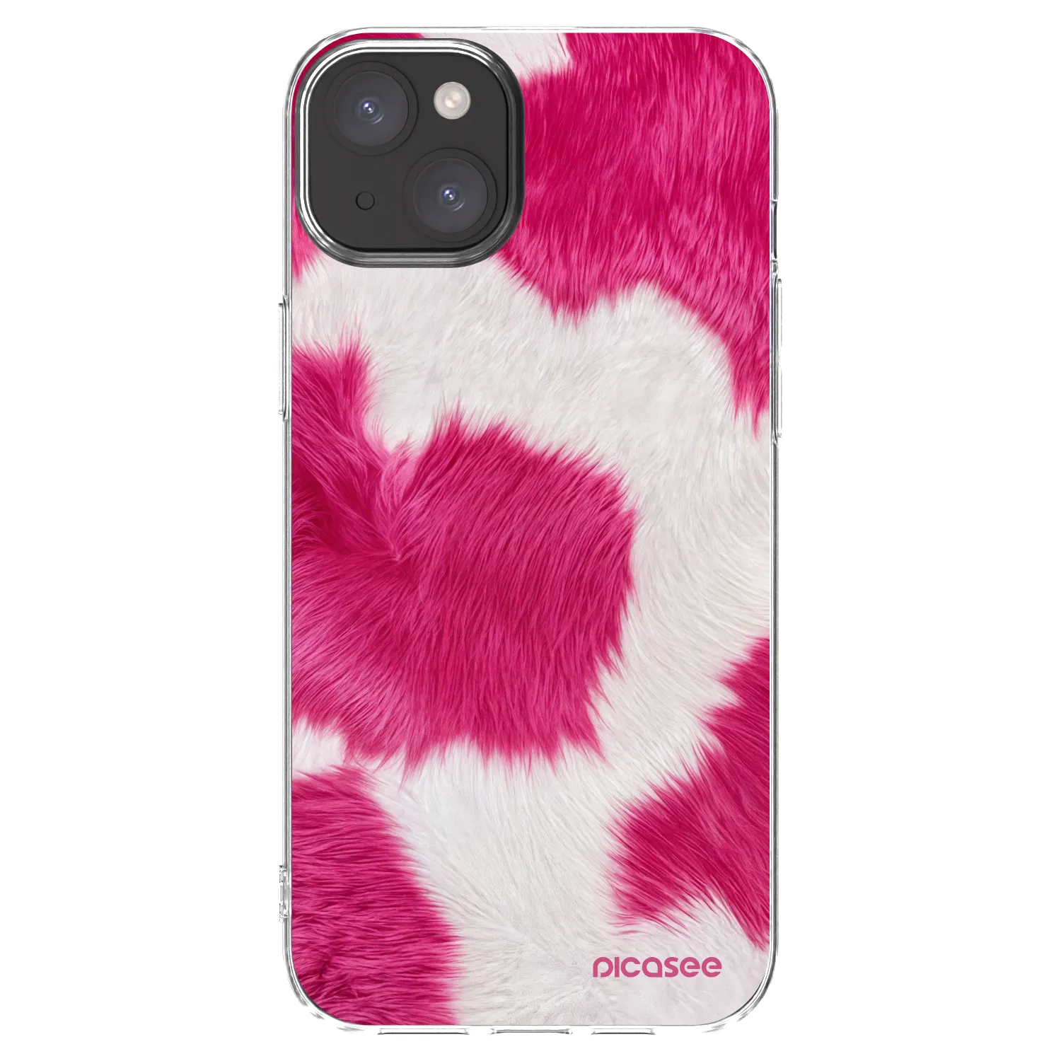 Picasee husă transparentă din silicon pentru Apple iPhone 15 Plus - Pink Moo