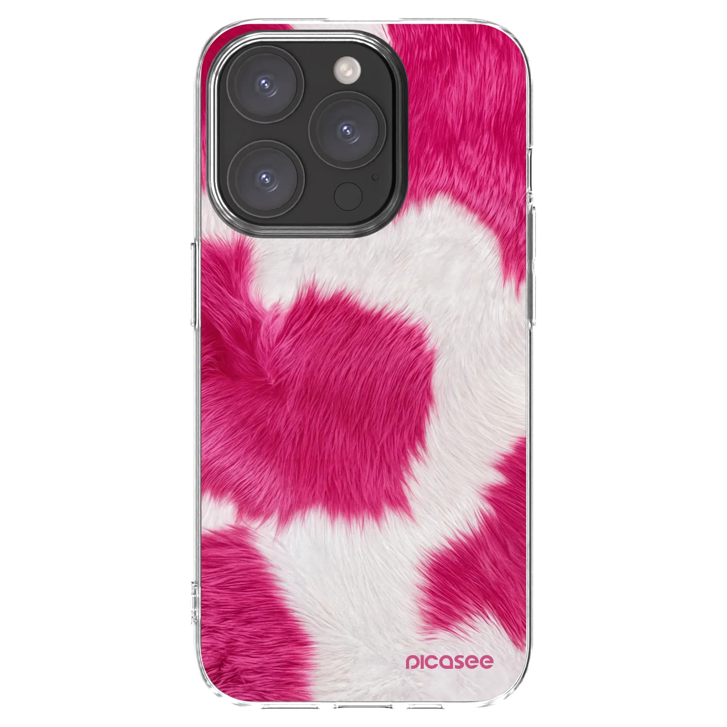 Picasee husă transparentă din silicon pentru Apple iPhone 15 Pro - Pink Moo