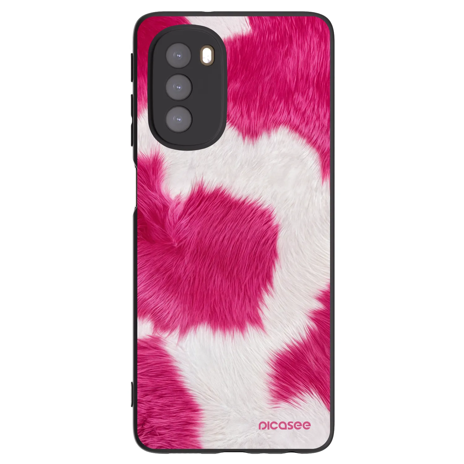 Picasee husă neagră din silicon pentru Motorola Moto G51 - Pink Moo