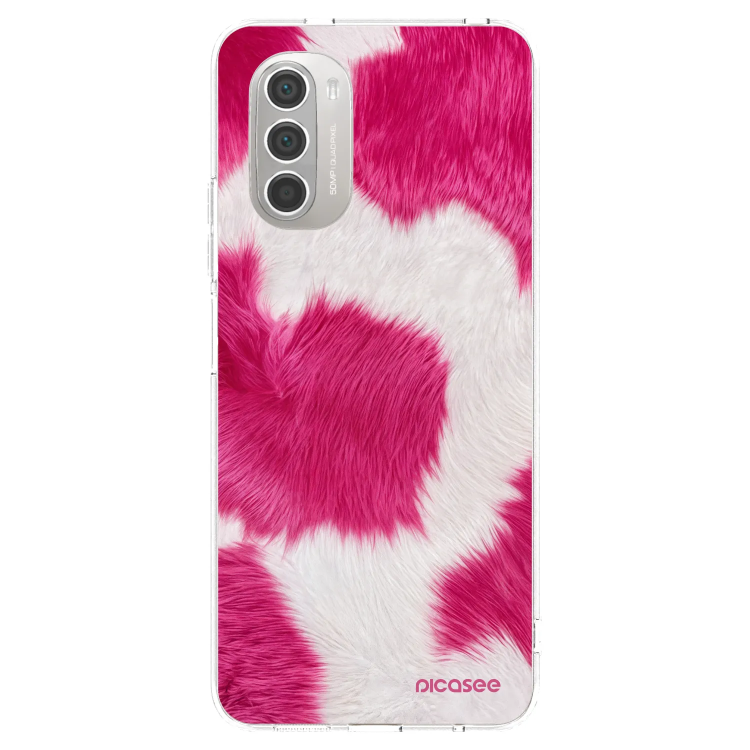 Picasee husă transparentă din silicon pentru Motorola Moto G51 - Pink Moo