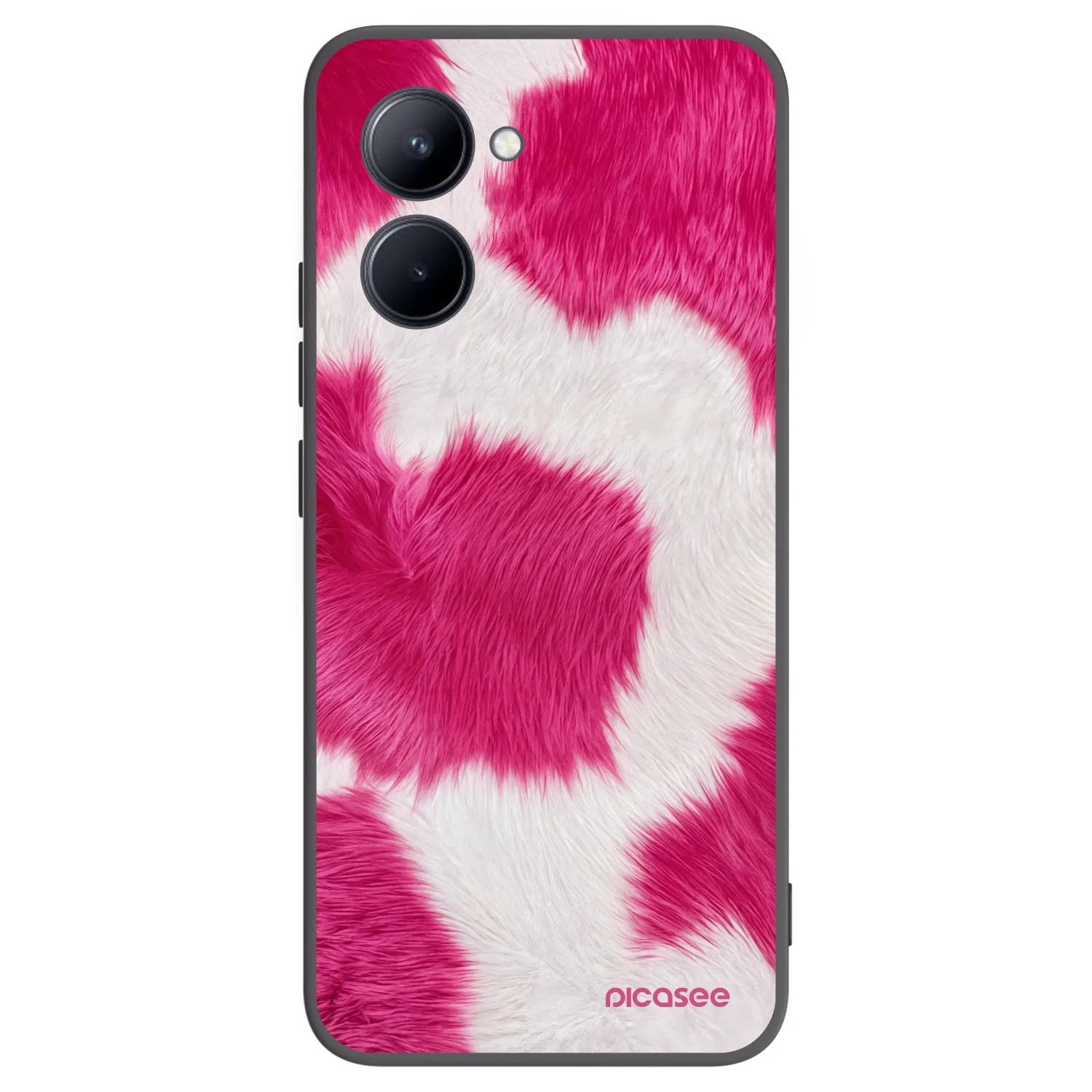 Picasee husă neagră din silicon pentru Realme C33 (2023) - Pink Moo