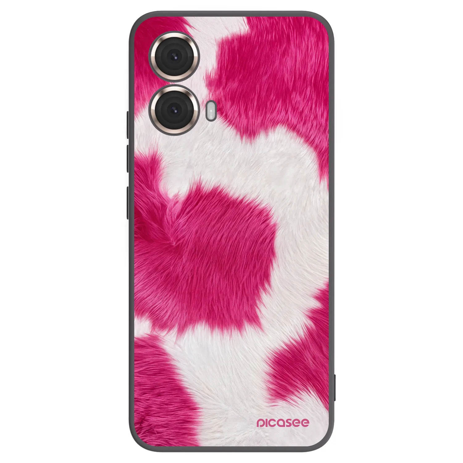 Picasee husă neagră din silicon pentru Motorola Moto G85 - Pink Moo