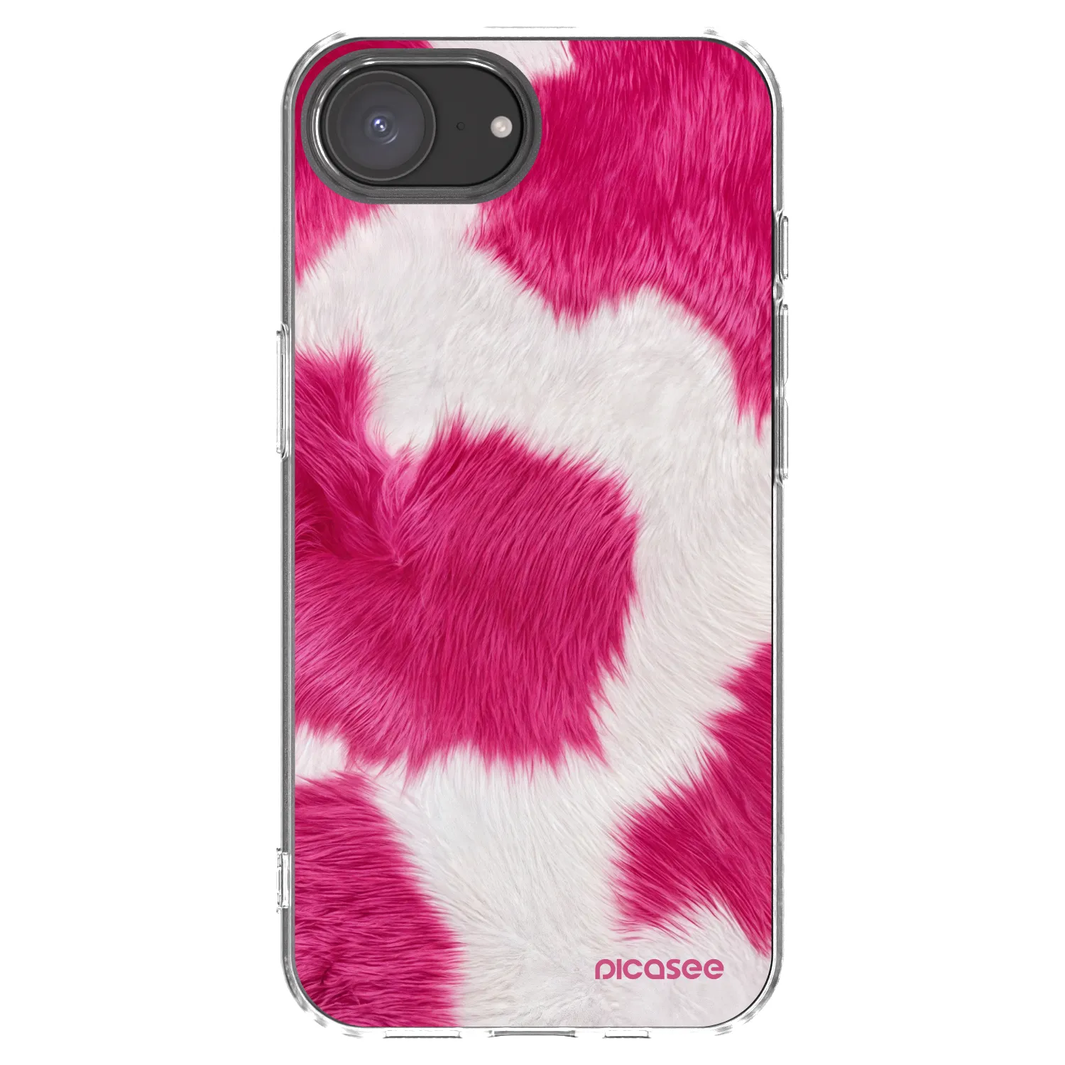 Picasee husă transparentă din silicon pentru Apple iPhone 16e - Pink Moo