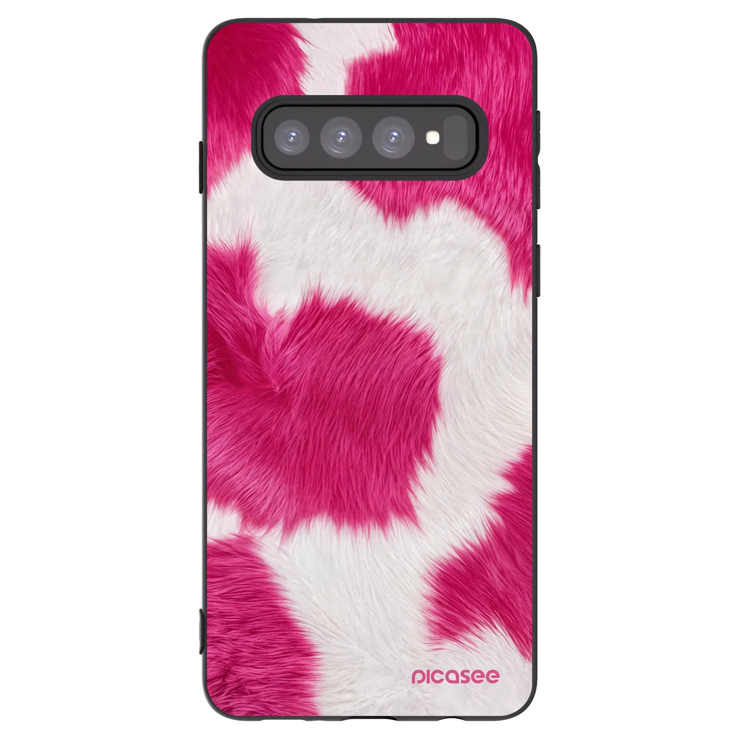 Picasee husă neagră din silicon pentru Samsung Galaxy S10 G973 - Pink Moo