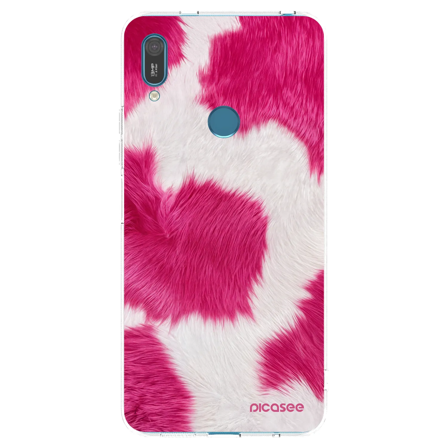 Picasee husă transparentă din silicon pentru Huawei Y7 2019 - Pink Moo