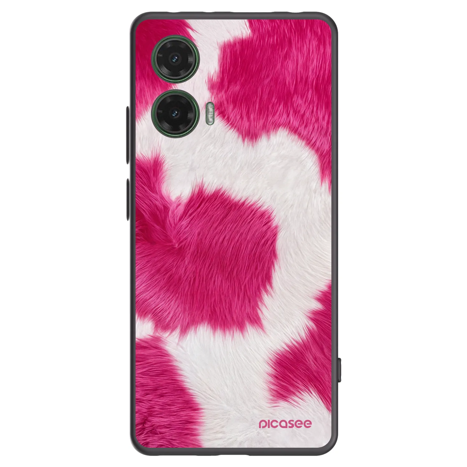 Picasee husă neagră din silicon pentru Motorola Moto G35 5G - Pink Moo