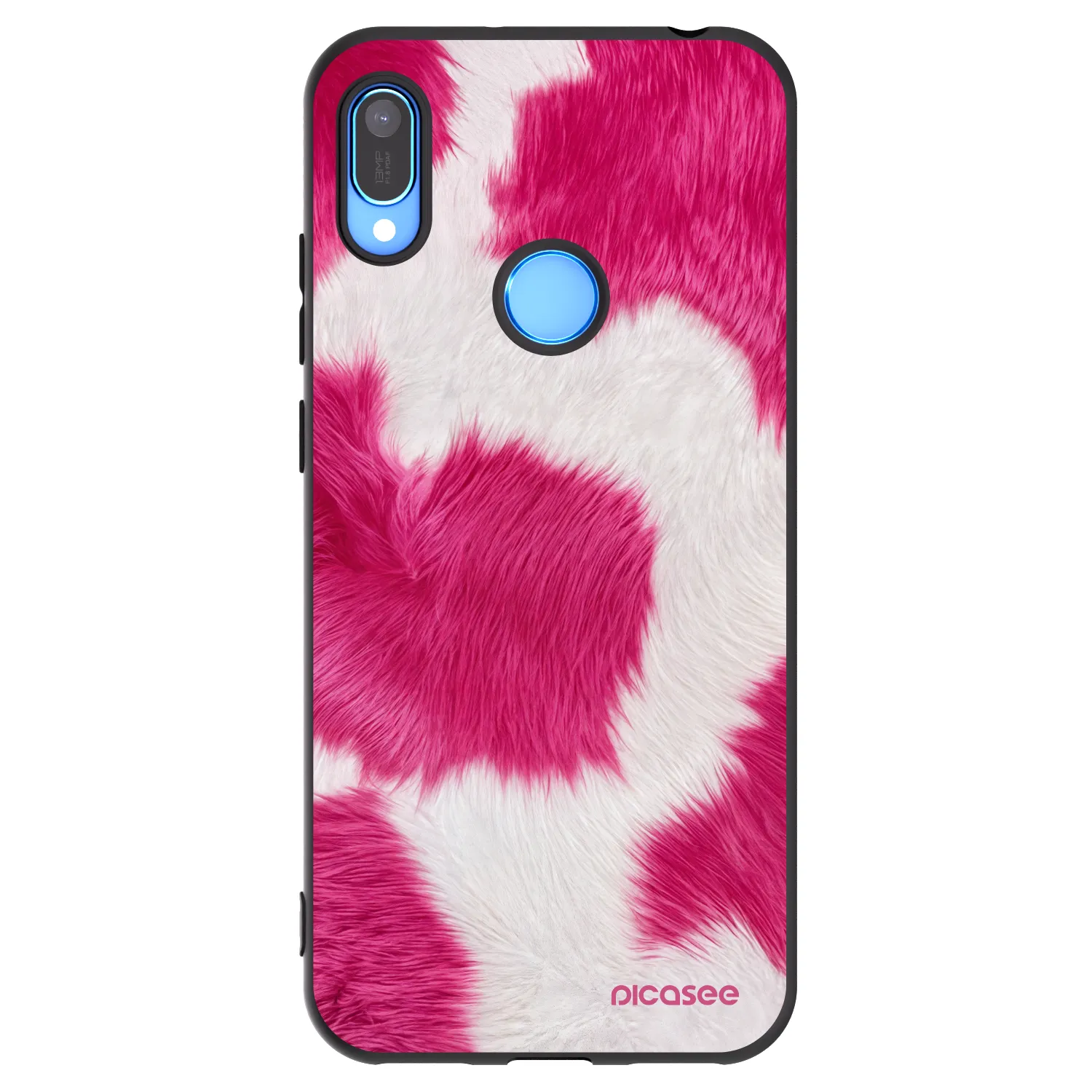 Picasee husă neagră din silicon pentru Huawei Y6 2019 - Pink Moo