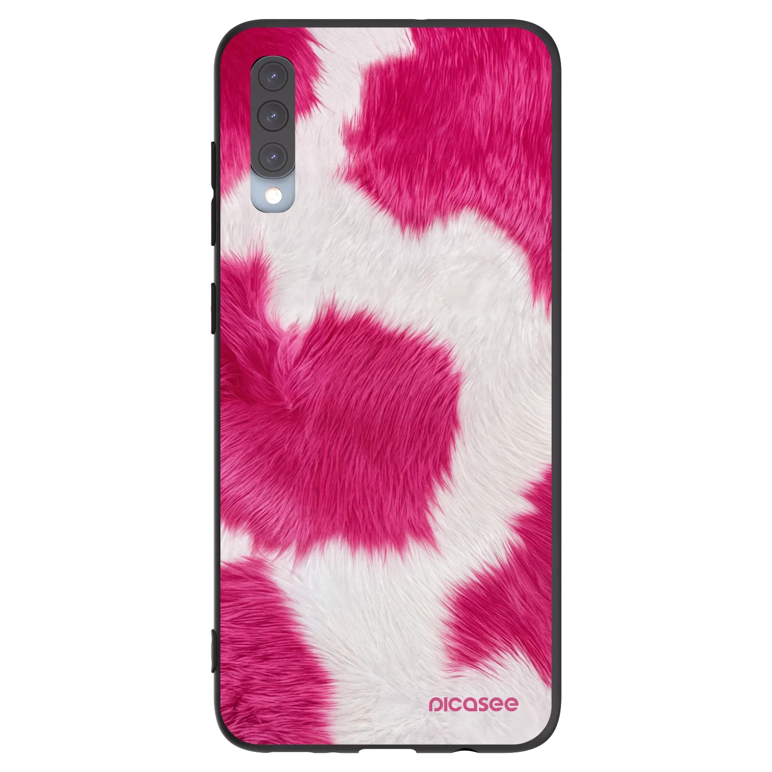 Picasee husă neagră din silicon pentru Samsung Galaxy A70 A705F - Pink Moo