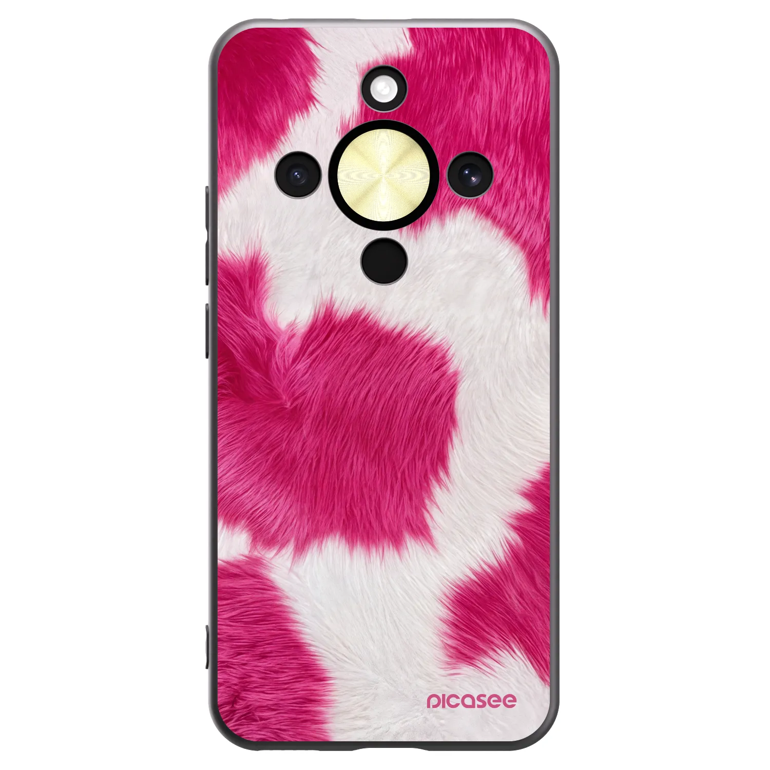 Picasee husă neagră din silicon pentru Honor Magic8 Lite 5G - Pink Moo