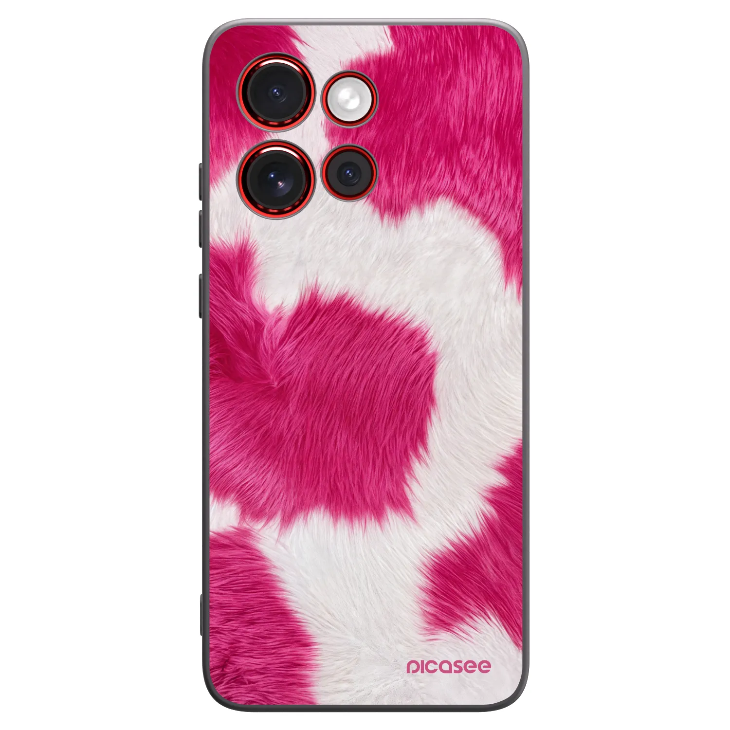 Picasee husă neagră din silicon pentru Motorola Edge 60 Neo 5G - Pink Moo