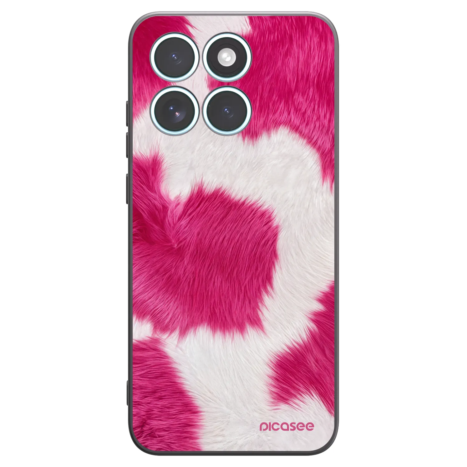 Picasee husă neagră din silicon pentru Motorola Edge 70 Fusion - Pink Moo