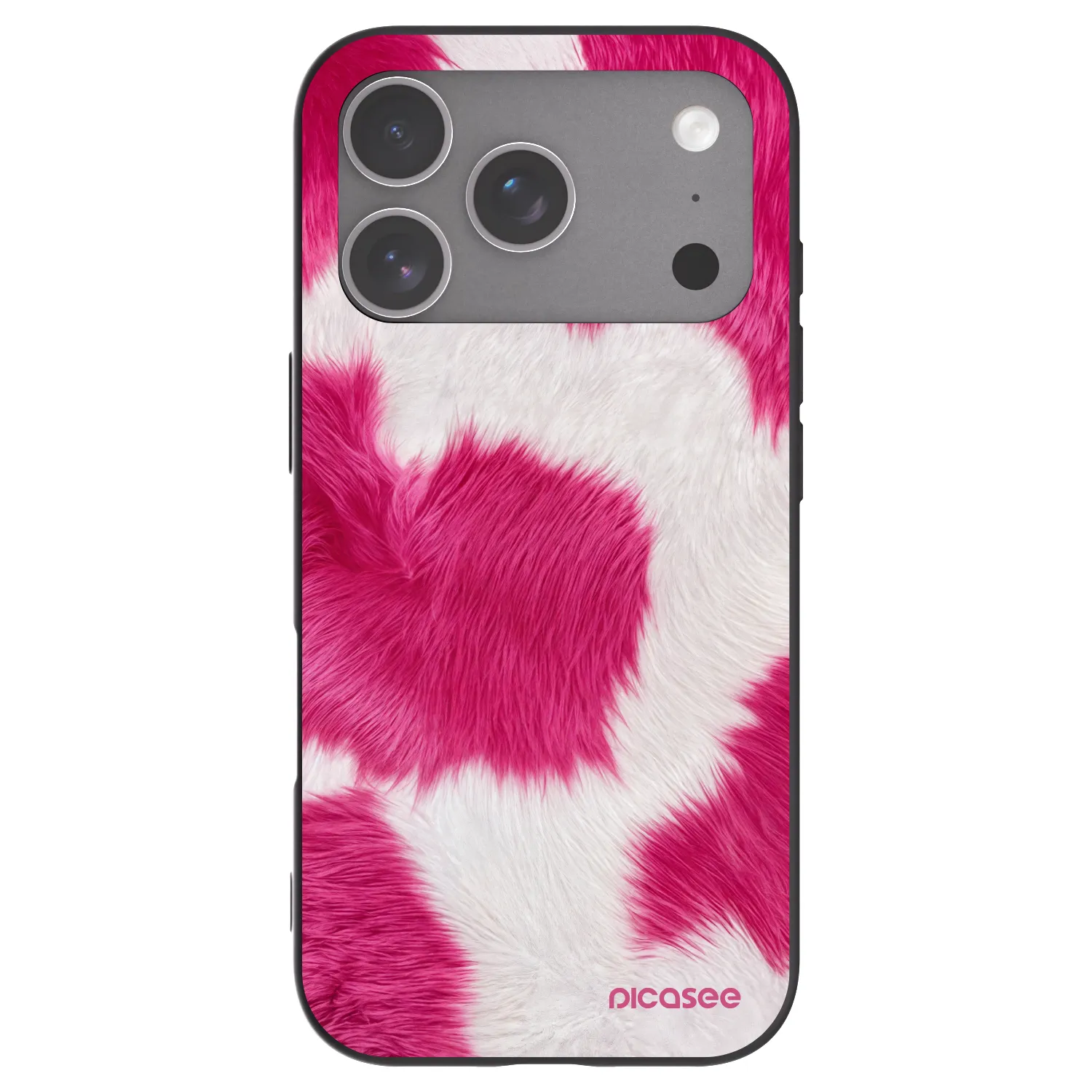 Picasee husă neagră din silicon pentru Apple iPhone 18 Pro - Pink Moo