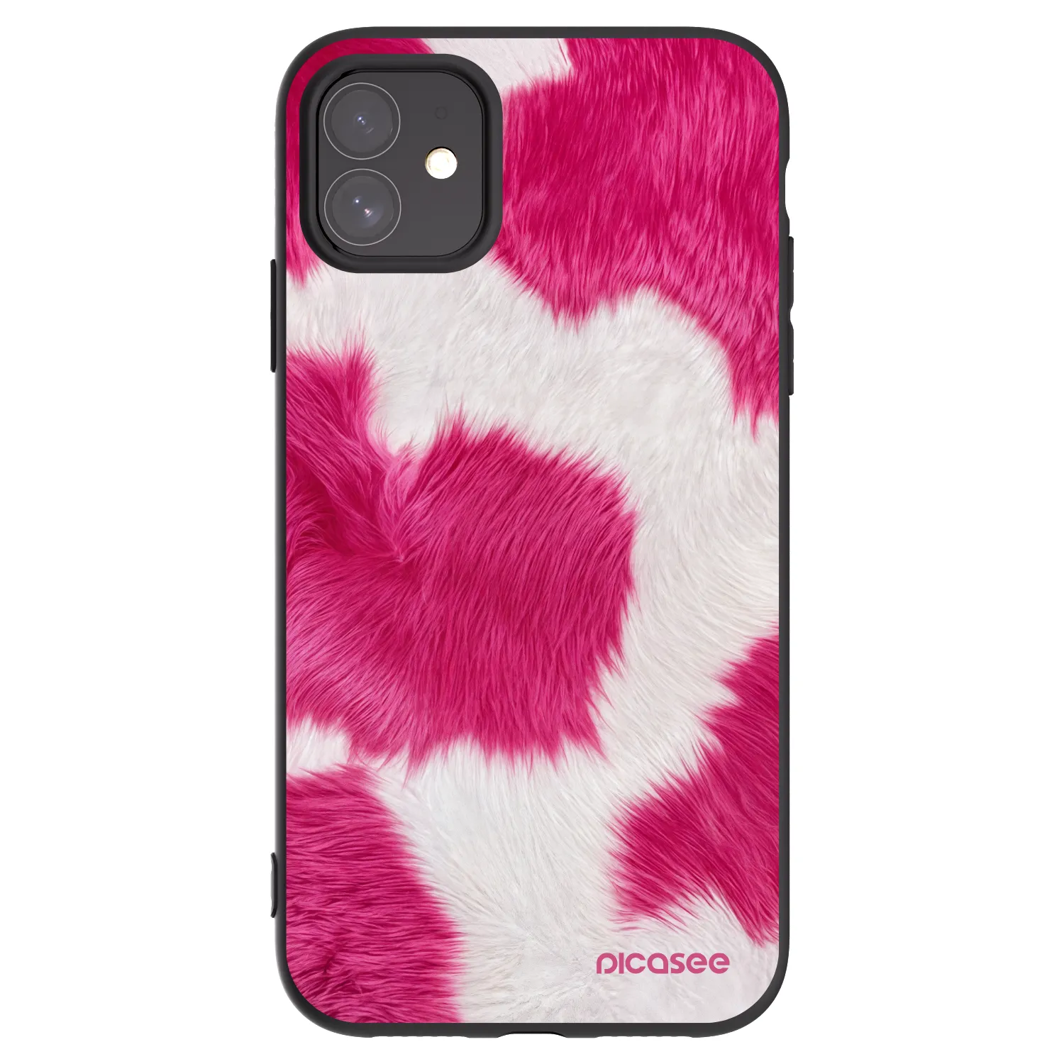Picasee husă neagră din silicon pentru Apple iPhone 11 - Pink Moo