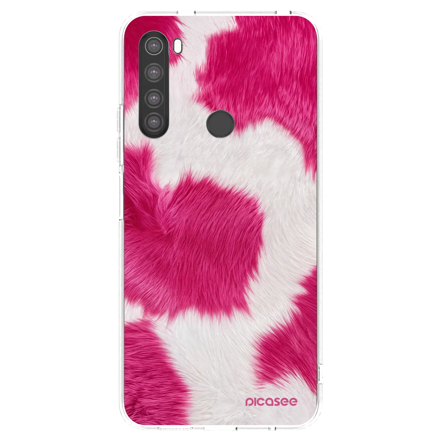 Picasee husă transparentă din silicon pentru Xiaomi Redmi Note 8 - Pink Moo