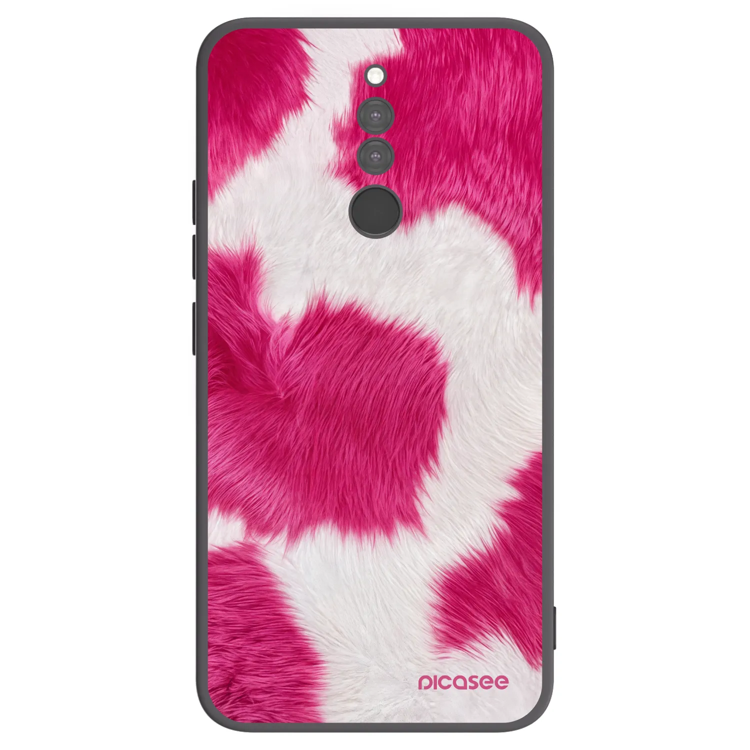 Picasee husă neagră din silicon pentru Xiaomi Redmi 8 - Pink Moo