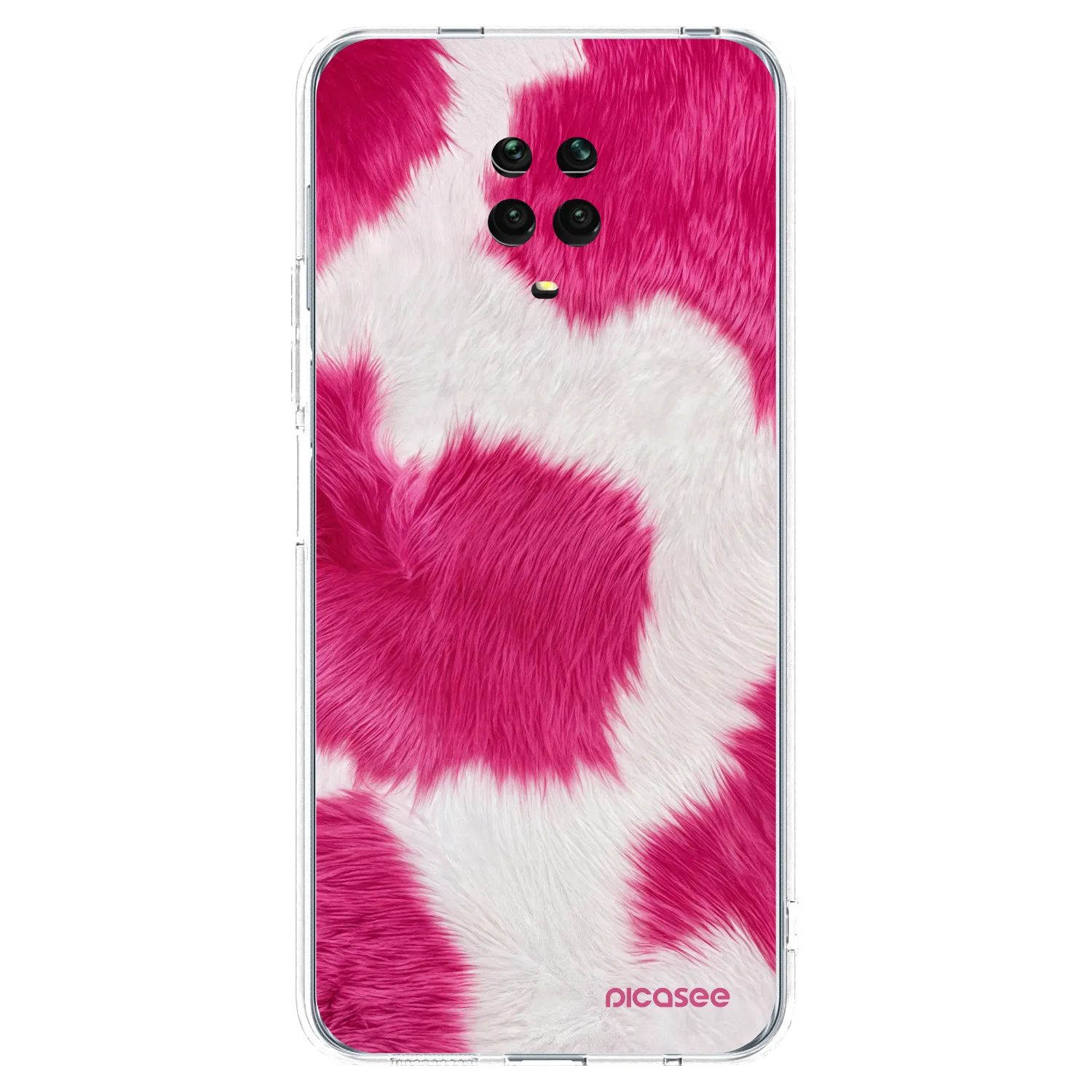Picasee husă transparentă din silicon pentru Xiaomi Redmi Note 9 Pro - Pink Moo