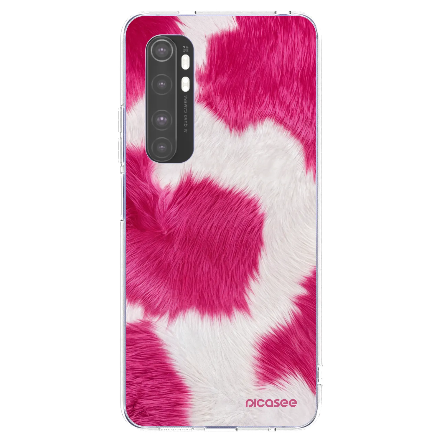 Picasee husă transparentă din silicon pentru Xiaomi Mi Note 10 Lite - Pink Moo