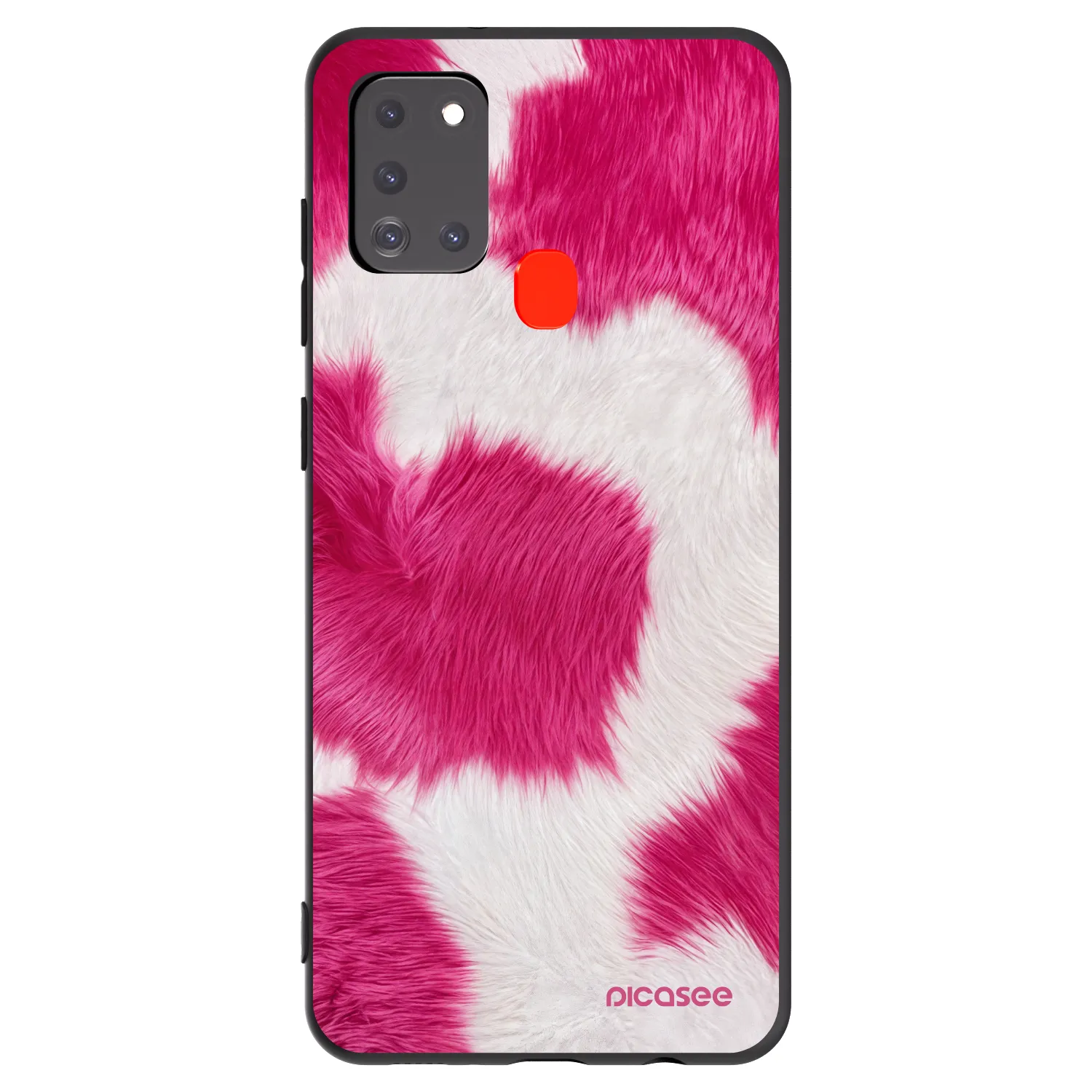 Picasee husă neagră din silicon pentru Samsung Galaxy A21s - Pink Moo