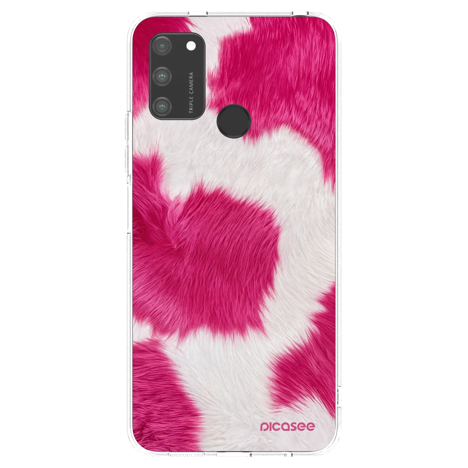 Picasee husă transparentă din silicon pentru Honor 9A - Pink Moo