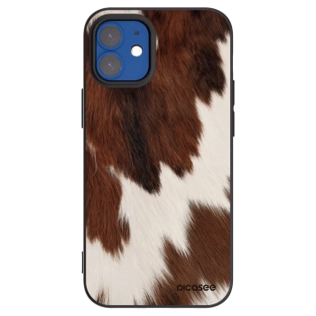 Picasee husă neagră din silicon pentru Apple iPhone 12 mini - Rustica