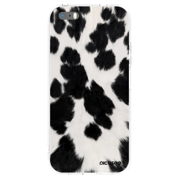 Picasee husă transparentă din silicon pentru Apple iPhone 5/5S/SE - Black Moo