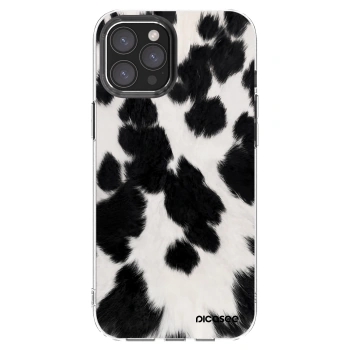 Picasee husă transparentă din silicon pentru Apple iPhone 12 Pro Max - Black Moo