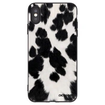 Picasee husă neagră din silicon pentru Apple iPhone XS Max - Black Moo