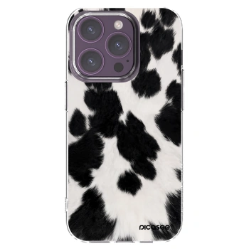 Picasee husă transparentă din silicon pentru Apple iPhone 14 Pro - Black Moo