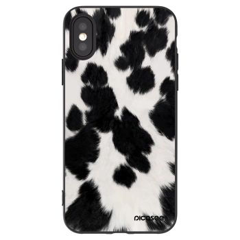 Picasee husă neagră din silicon pentru Apple iPhone X/XS - Black Moo