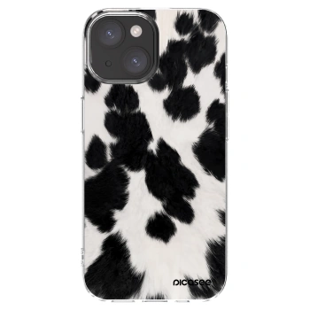 Picasee husă transparentă din silicon pentru Apple iPhone 15 - Black Moo