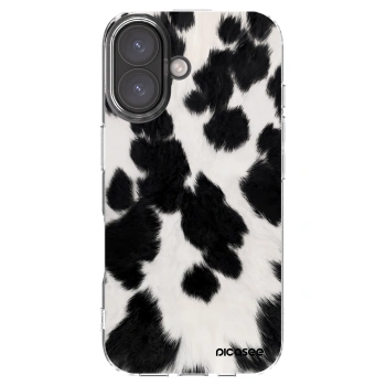 Picasee husă transparentă din silicon pentru Apple iPhone 16 - Black Moo