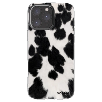 Picasee husă transparentă din silicon pentru Apple iPhone 16 Pro Max - Black Moo