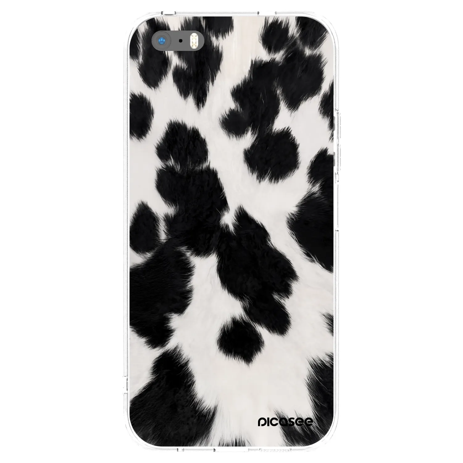 Picasee husă transparentă din silicon pentru Apple iPhone 5/5S/SE - Black Moo