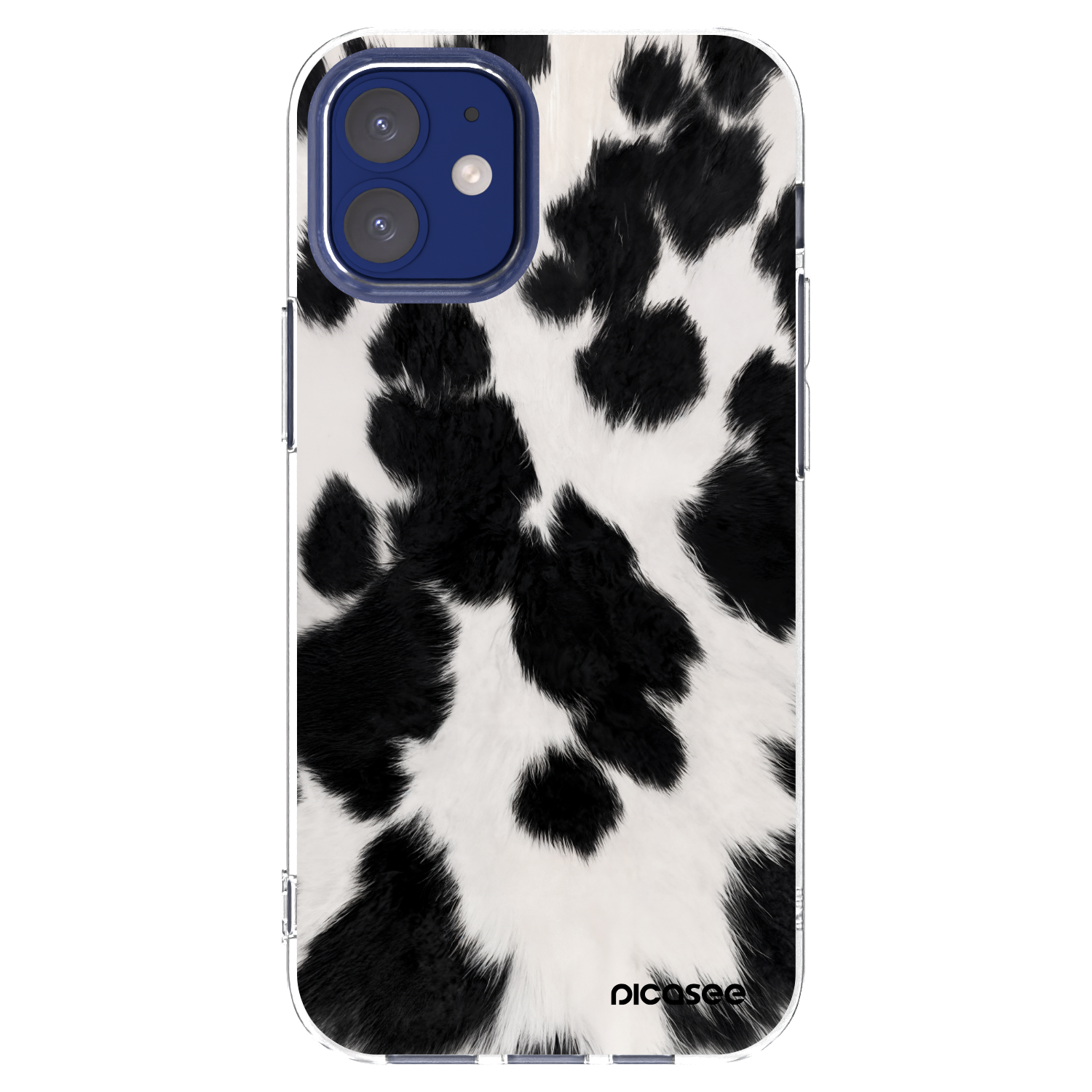 Picasee husă transparentă din silicon pentru Apple iPhone 12 mini - Black Moo