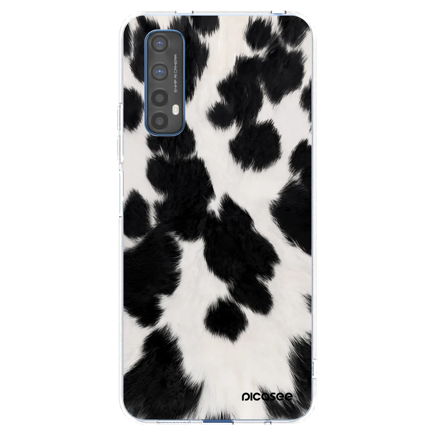 Picasee husă transparentă din silicon pentru Realme 7 - Black Moo