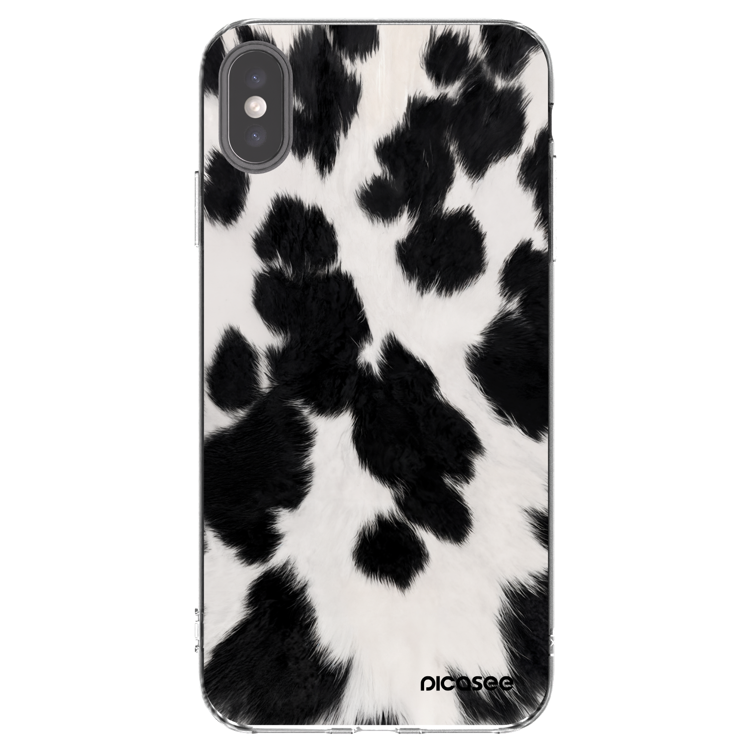 Picasee husă transparentă din silicon pentru Apple iPhone XS Max - Black Moo