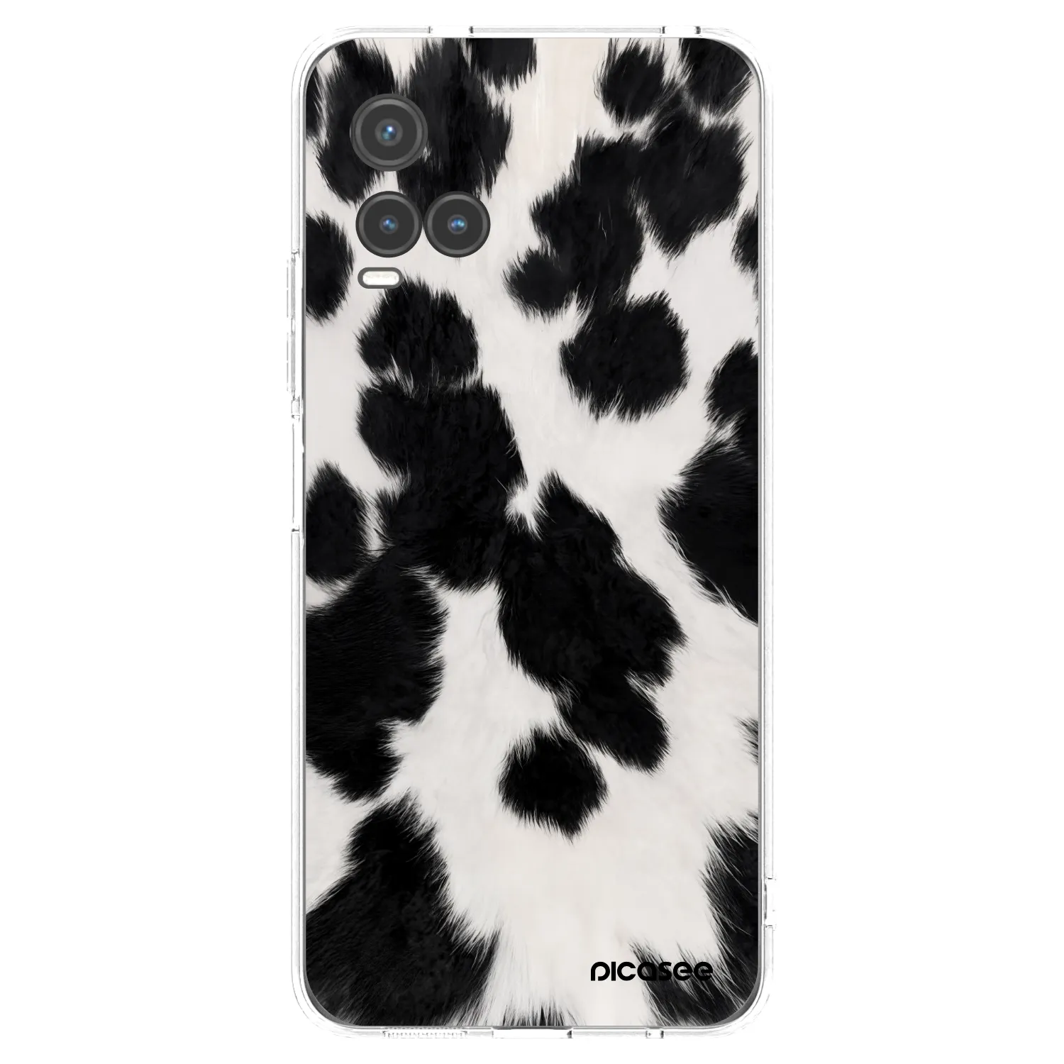 Picasee husă transparentă din silicon pentru Vivo Y33s - Black Moo
