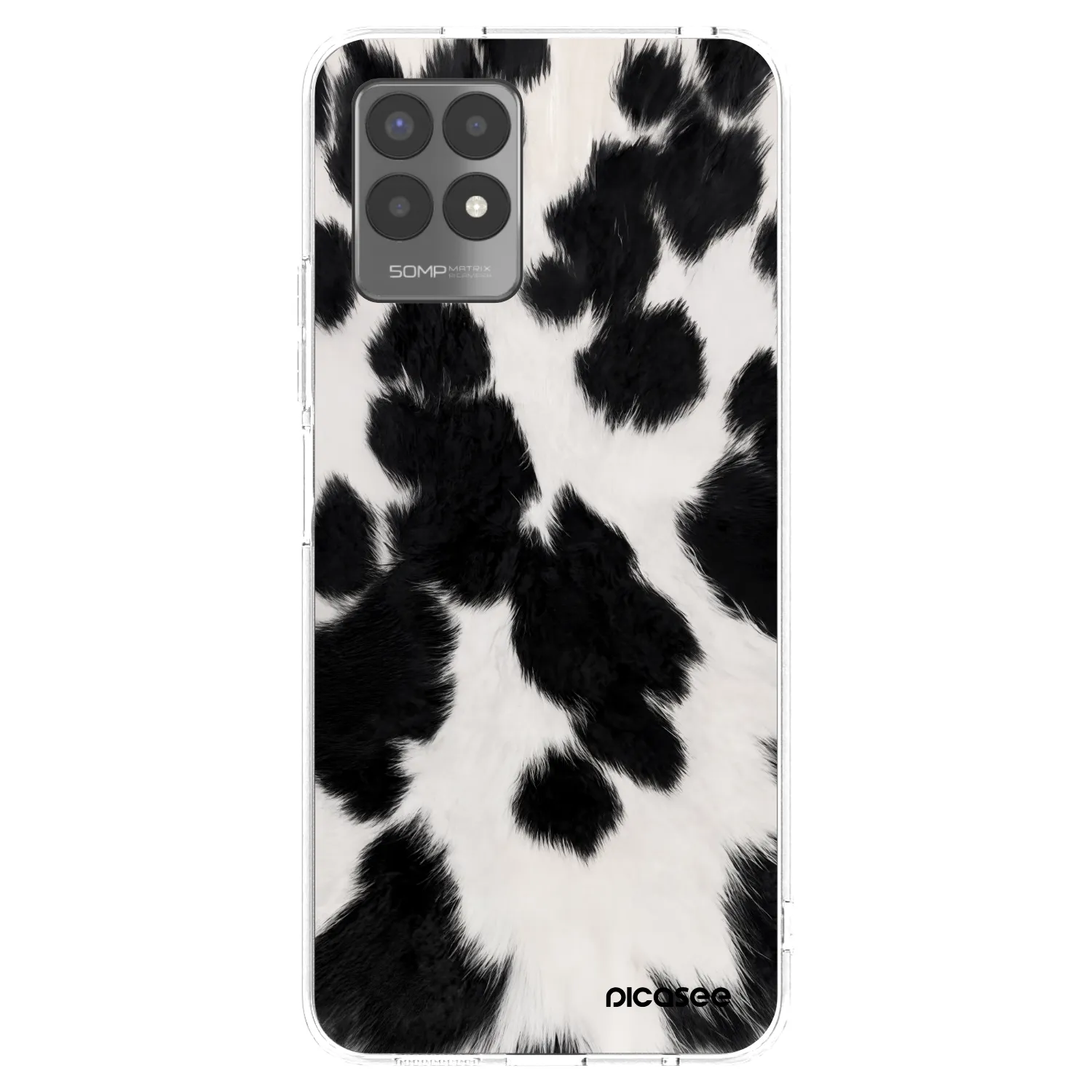 Picasee husă transparentă din silicon pentru Realme 8i - Black Moo