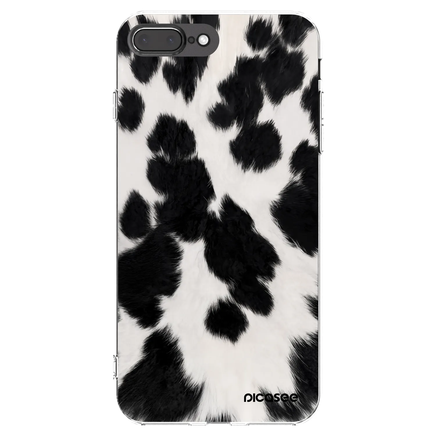 Picasee husă transparentă din silicon pentru Apple iPhone 7 Plus - Black Moo