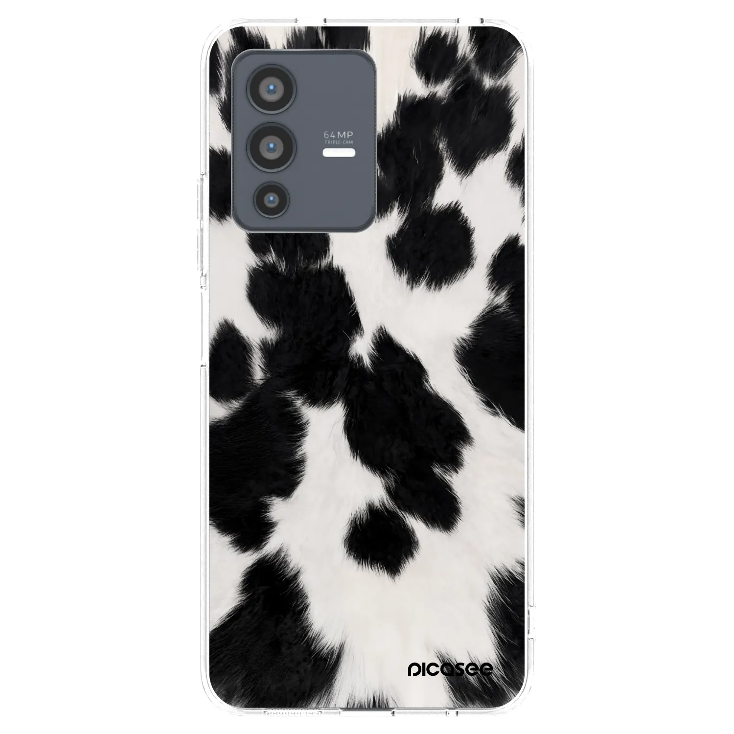 Picasee husă transparentă din silicon pentru Vivo V23 5G - Black Moo
