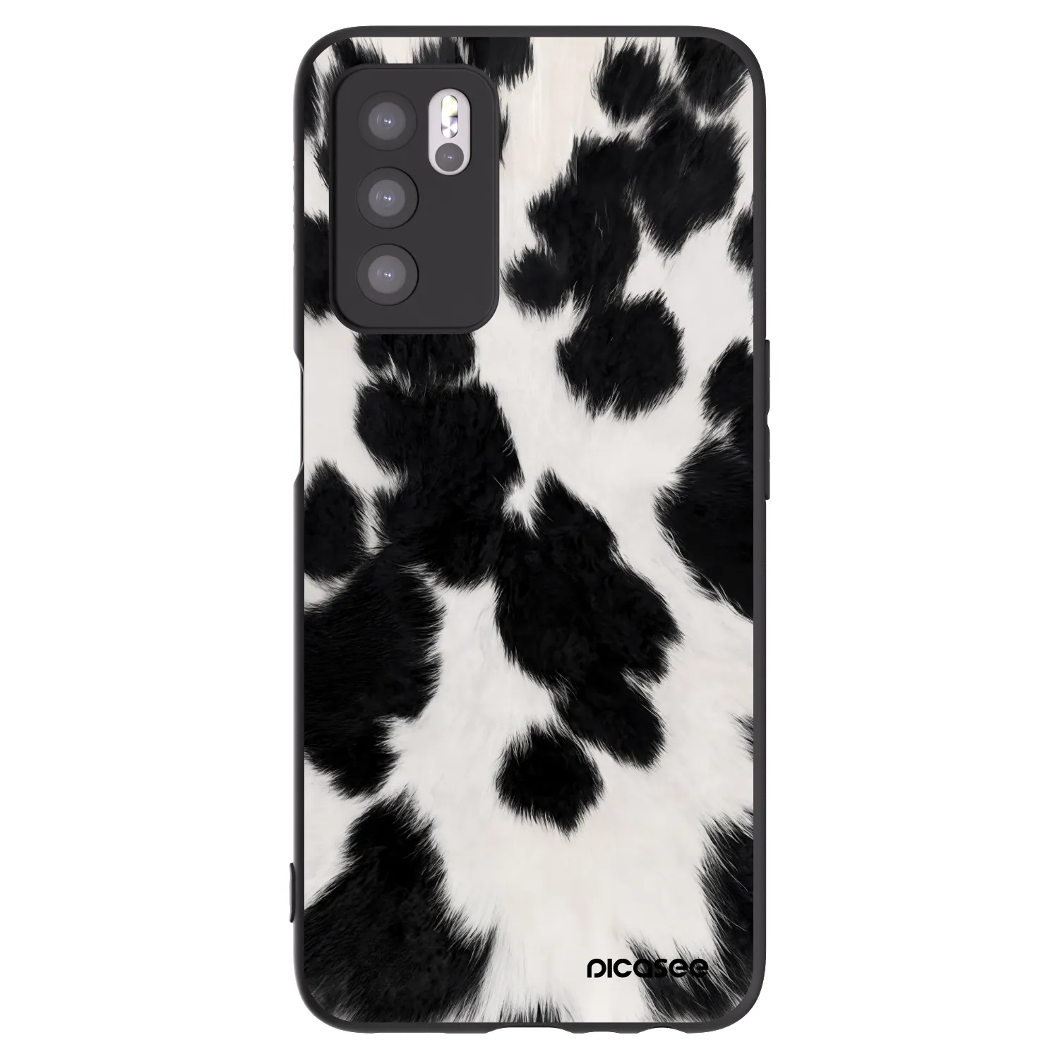 Picasee husă neagră din silicon pentru OPPO A16s - Black Moo